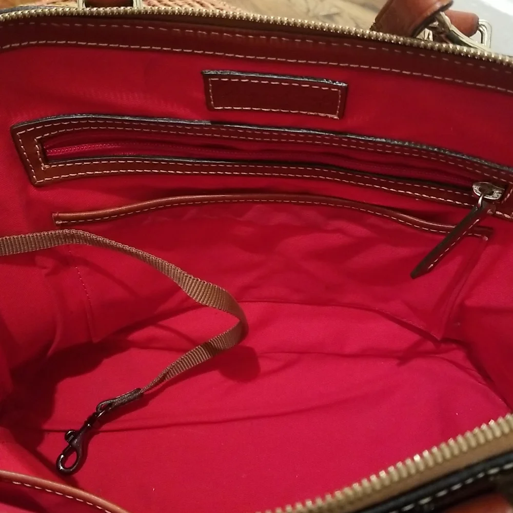 Dooney & Bourke Textured Leather Zip Satchel